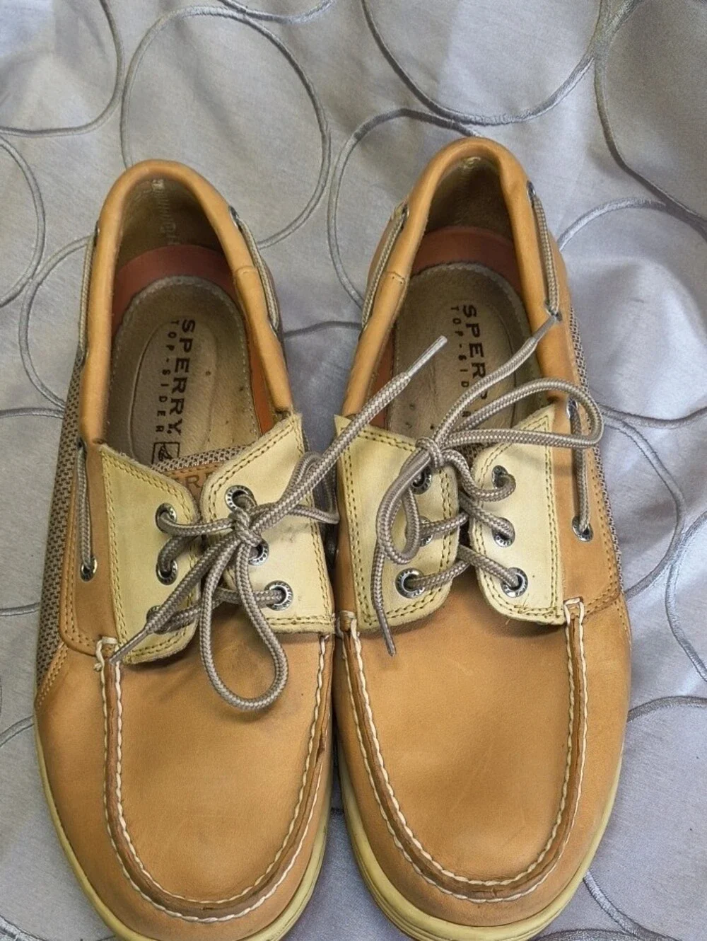 Sperry Men’s Light Tan Leather Boat Shoe AB